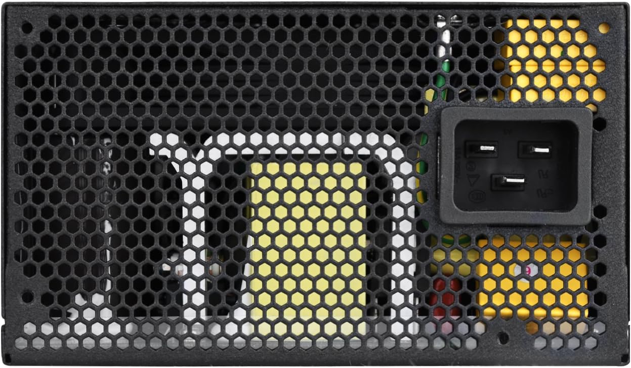 Bag view of the SilverStone SST-ST1300-TI v 2.0 Power Supply showing the power input and exhaust grill