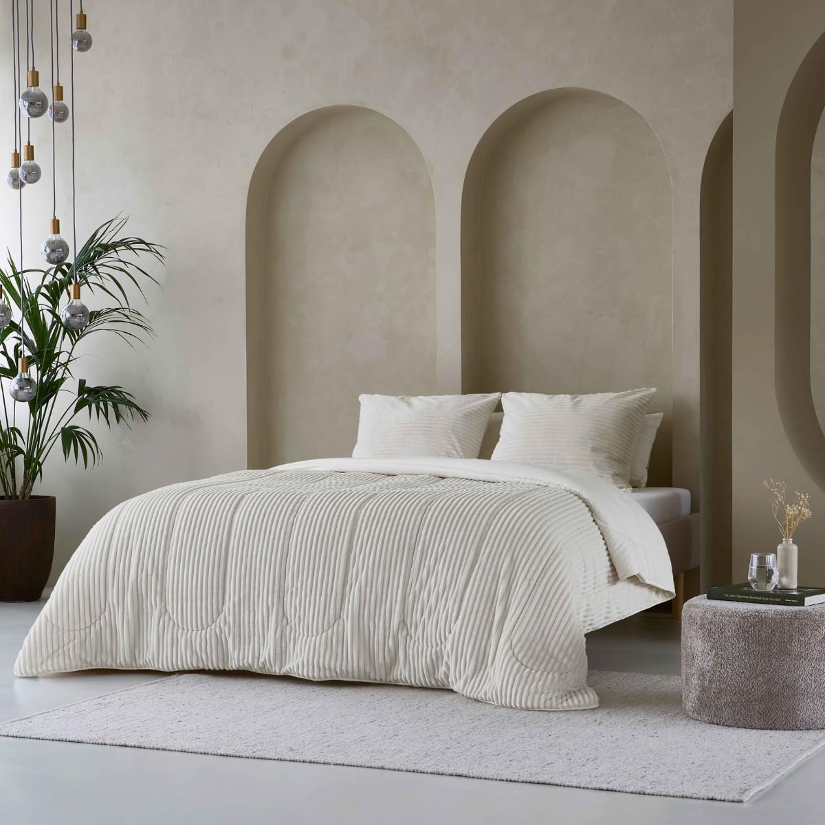 Zelesta Groovebed Bettdecke - Waschbare bettdecke ohne Bezug - Teddy Bettwäsche winterdecke und Sommer-Bettdecke warm Duvet - 4 Jahreszeiten - Fluffy bettdecke