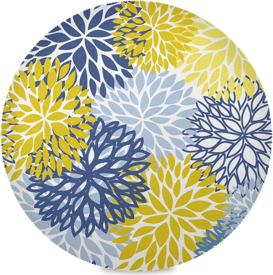 yellow round placemats