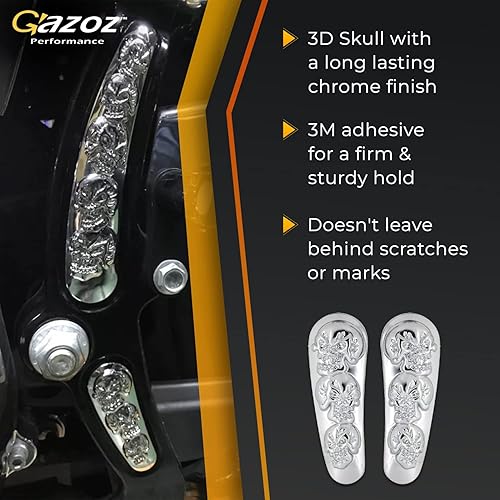 Miniatura 4 de Marco de basculante de calavera cromada 3D personalizada para Harley Davidson Softail modelos 2008-2017 (no FXCW, FXCWC, FXSB, FXSBSE y FXST- AUS