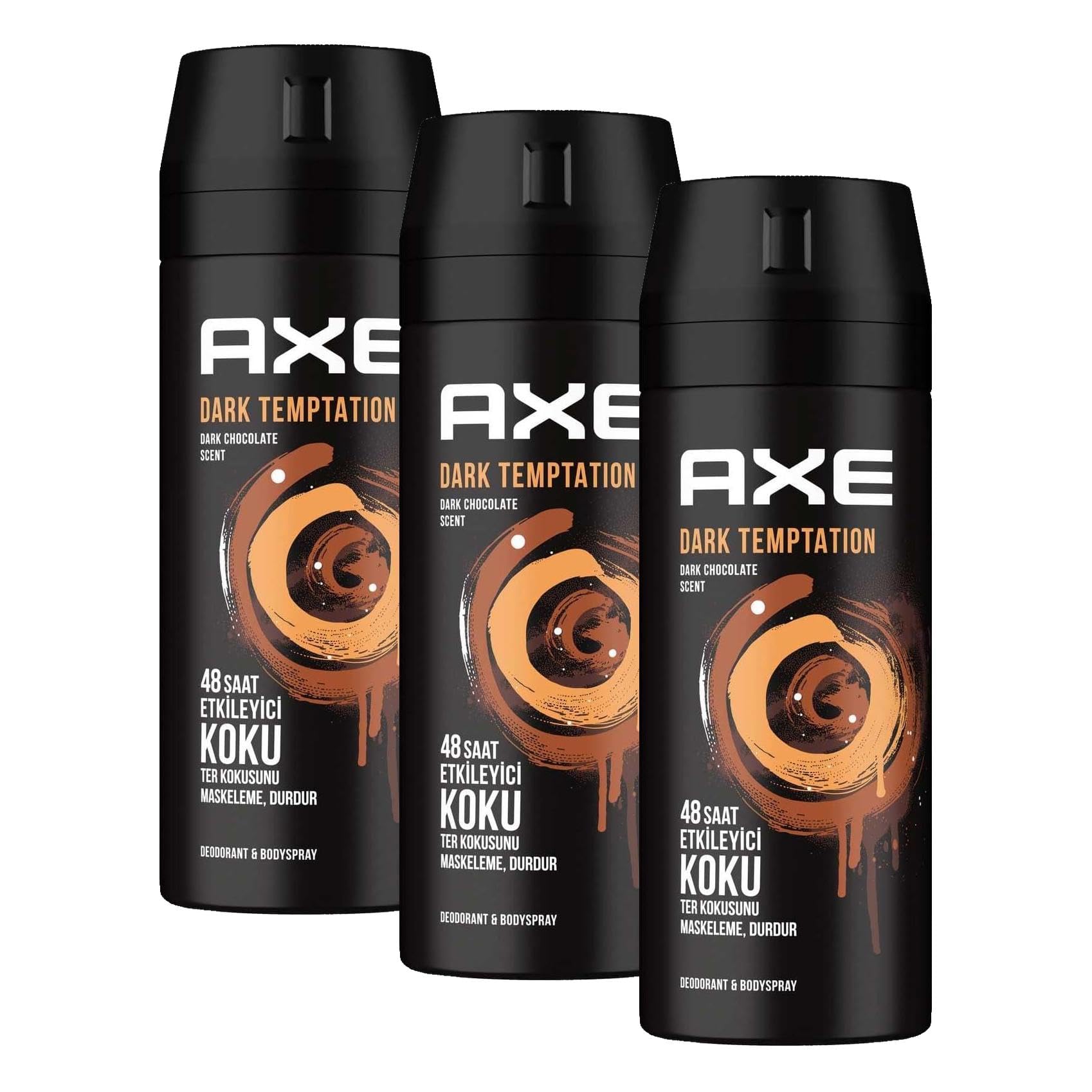 Axe Erkek Deodorant Sprey Dark Temptation 150 ml (3 paketi)