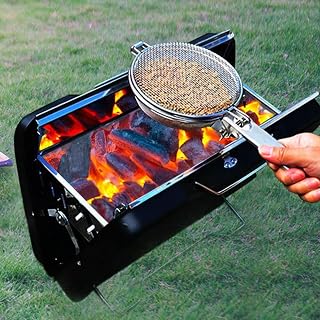 Coffee Beans Roaster, Stainless Steel Coffee Roasting Tool, Coffee Roaster Mesh Pan, Handy Coffee Beans Roaster Tool for Home Use(fold 120g)