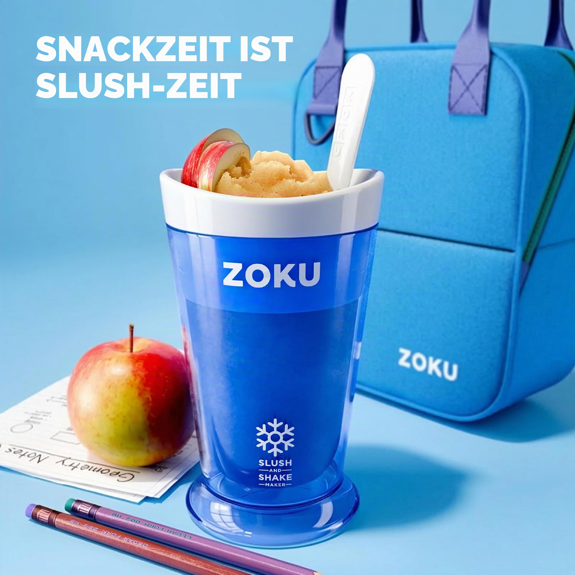 Slush en Milkshake Maker, Eenhoorn, Polypropyleen/Kunststof, BPA vrij, Roze - Zoku | Kein Strom erforderlich, Gefrier-Kernbecher macht Slushies in 7 Minuten, Einzelportion, BPA-frei