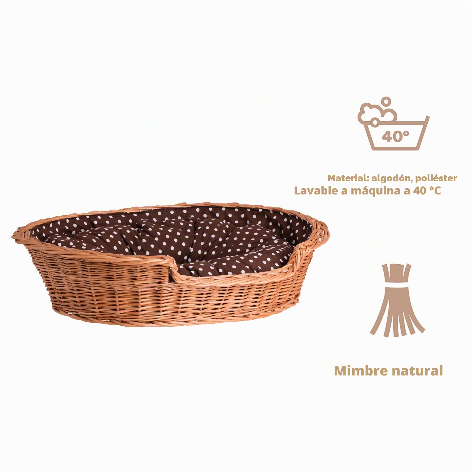 Un Almacenamiento de Mimbre para un perro/Un Gato con un cojín suave, un Tumbona para animales, rodamiento de gato/perro, de almacenamiento cama para perro/gato cama