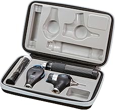 ADC Portable Diagnostic Set Plug-in Rechargeable, with PMV Otoscope and Coax Ophthalmoscope, LED Lamps, 3.5V, Hard Case, Diagnostix 5480L