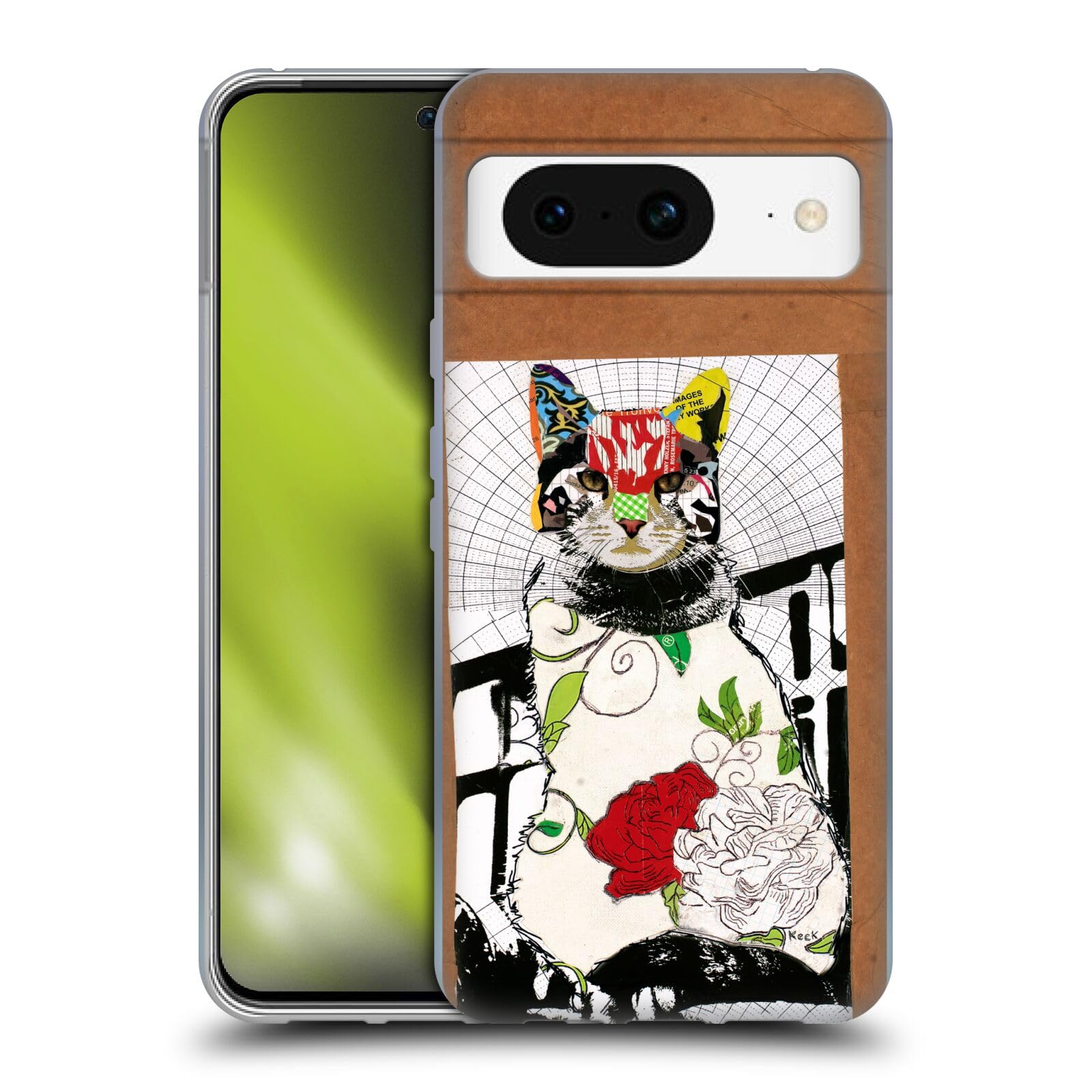 Head Case Designs Officially Licensed Michel Keck Cat Animals Soft Gel Case Compatible with Google Pixel 8