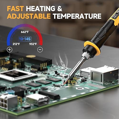 Miniatura 2 de Estación de soldadura inalámbrica para batería Dewalt de 20 V máx. Pantalla LCD digital eléctrica, estación de soldadura de calentamiento rápido