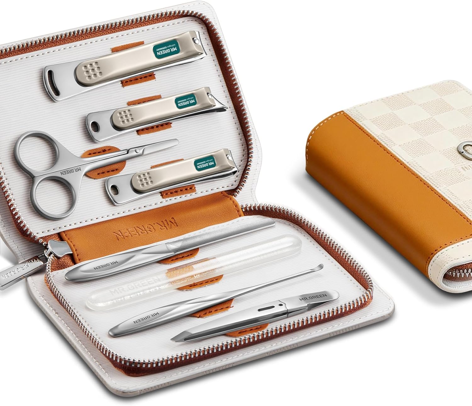 MR.GREEN Manicure Sets Light Luxury Nail Clipper Kits Personal Care Tools Fashion Contrasting PU Case (Mr-8884)