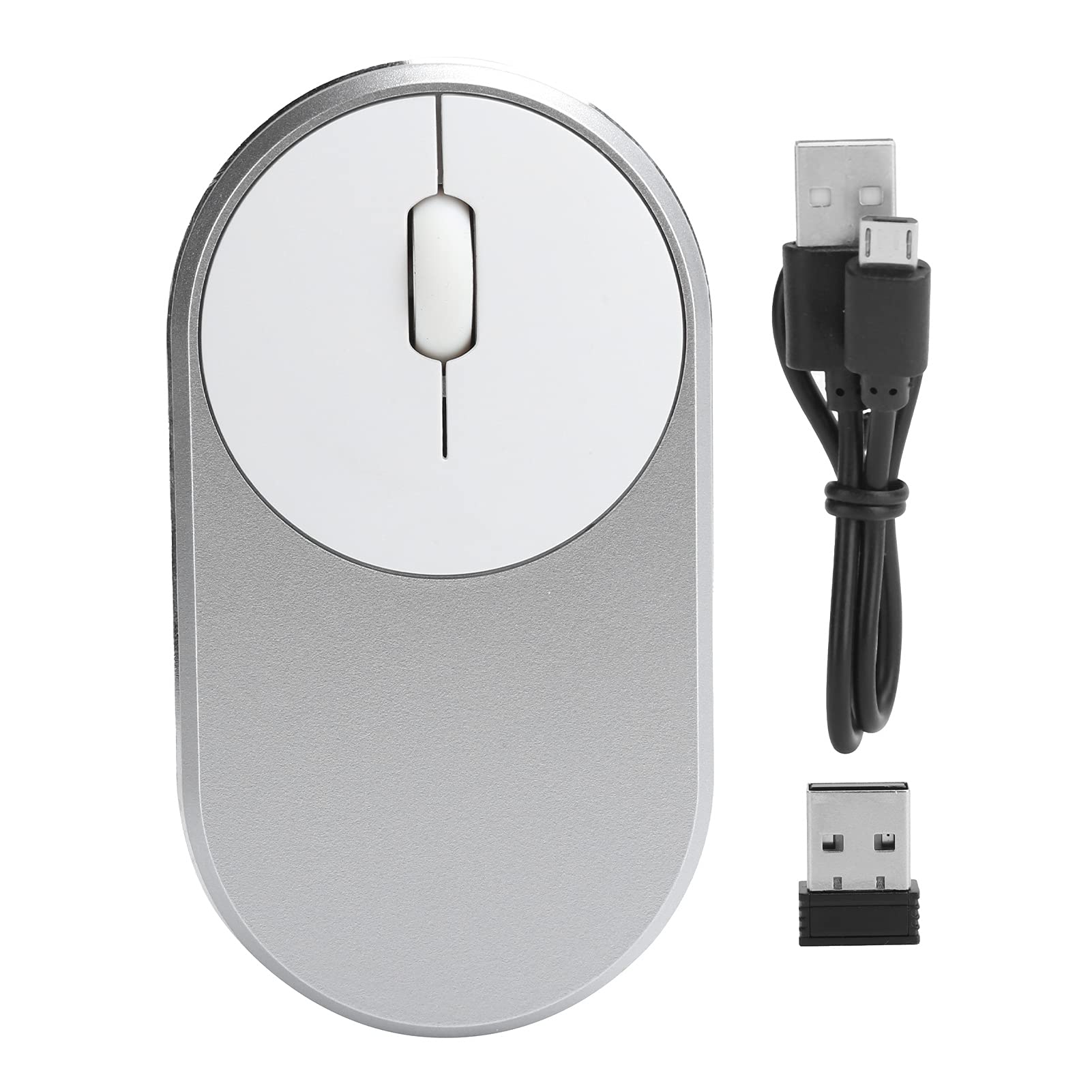 ADITAM Mouse Bluetooth Wireless, Mouse Ottico Ricaricabile per Computer, Mouse per Notebook con Plug-in USB per Home Office, Mouse ergonomico Plug And Play(Oro) Double The Comfort