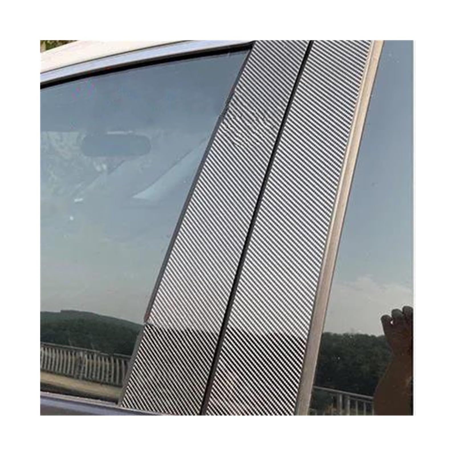 For Nissan For Navara For Frontier NP300 Crew Cab 2018 2019 2020 2021 Car Window Pillar Posts Door Trim Cover Stickers Decal(Carbon Fiber look)
