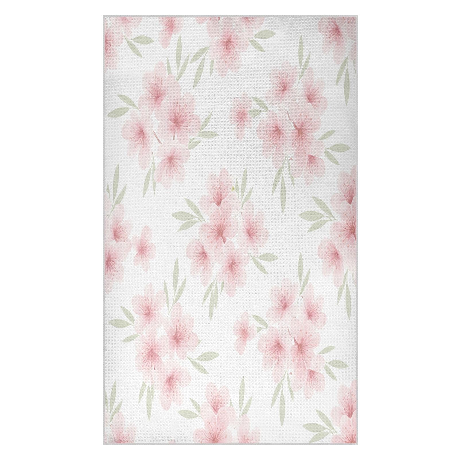 BURSTDDY Cherry Blossoms Kitchen Towels,Absorbent Dish Towels 1 Pack