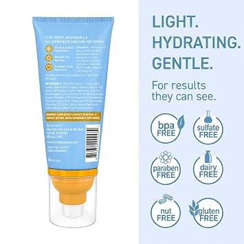Fairy Tales TBH Kids Oil Free Face Moisturizer for Girls and Boys - Vitamin C, Peptides, and Hyaluronic Acid - Natural Ingredients, Made for Tweens - Sulfate, Paraben Free - 3.3 oz