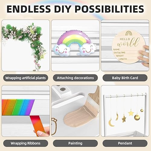 Miniatura 4 de Armario de jaula de baby shower, cestas de bebé con asa para ganchos, caja de caja de bebé para baby shower, cesta de regalo de bienvenida para bebé