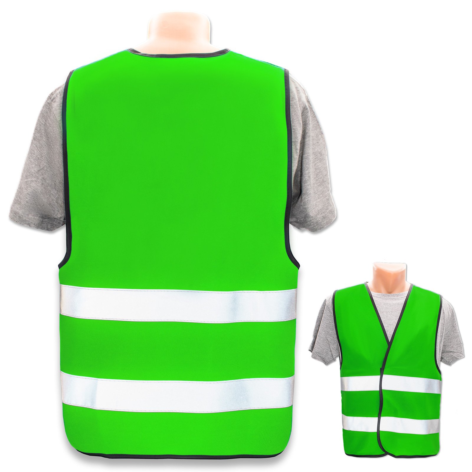 Persönliche Warnweste selbst gestalten mit eigenem Aufdruck * Bedruckt mit Name Text Bild Logo Firma * Anzahl: 50 Warnwesten * Farbe/Druck: Neon Grün/OHNE DRUCK