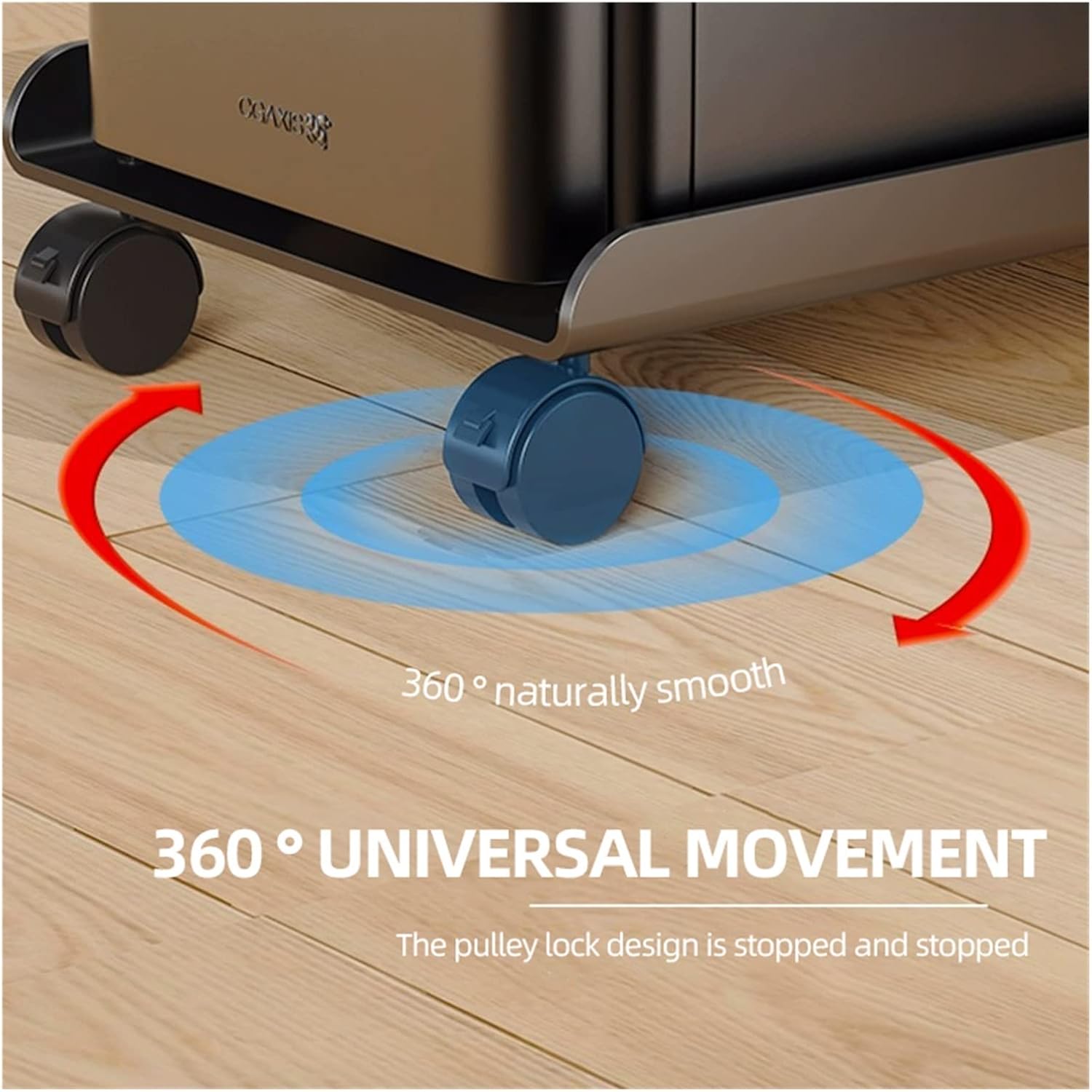 Computer Host Bracket Movable Wheels Cart Chassis Base with Pulley Storage Rack Household Office Tray (Color : ZJ-04H)