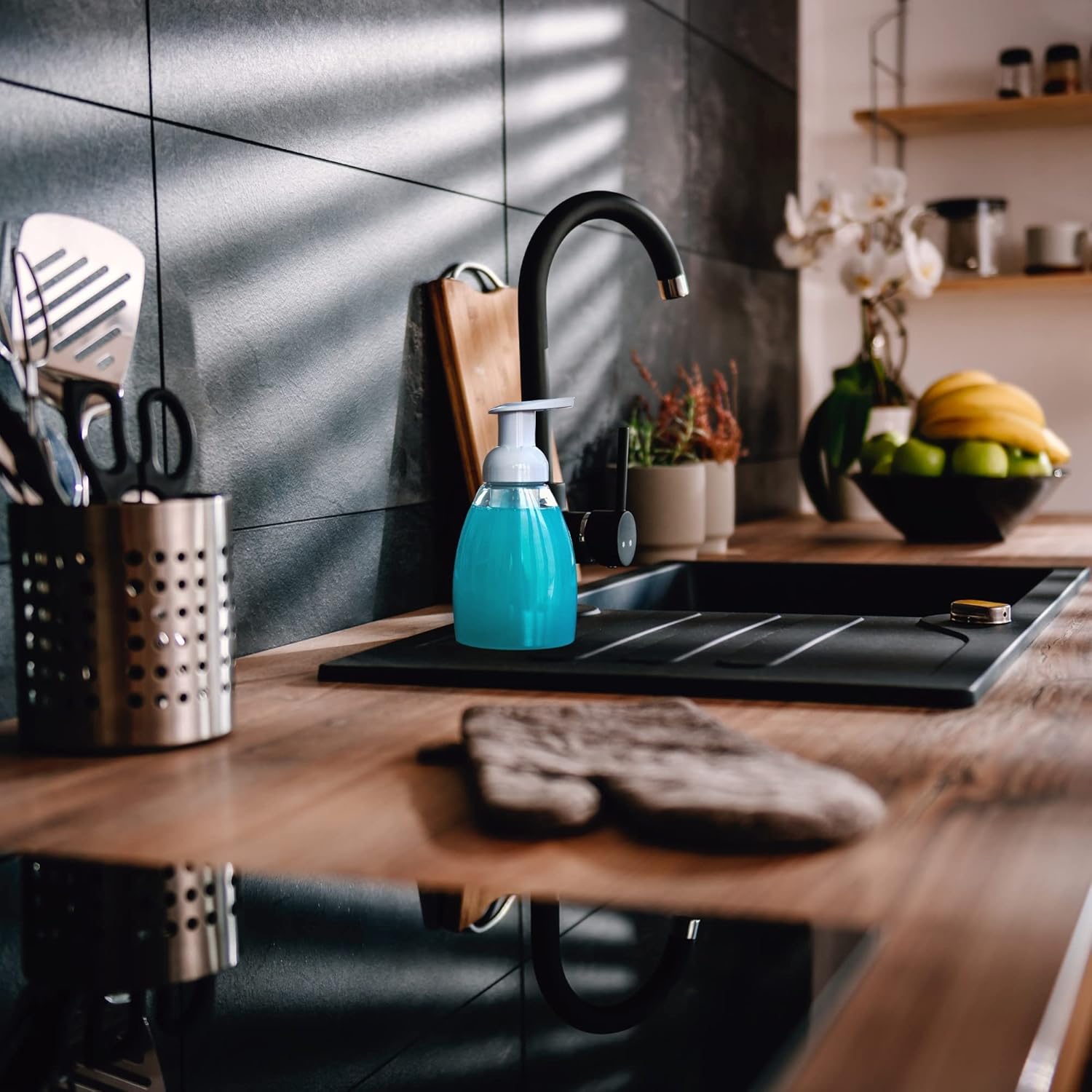 (3 Pack) Clear Plastic Foaming Soap Dispensers Pump-Bottles Compatible with Dr. Bronners Castile Liquid Soap, 250ml (8.5 oz) - Pack of 3 : Beauty & Personal Care