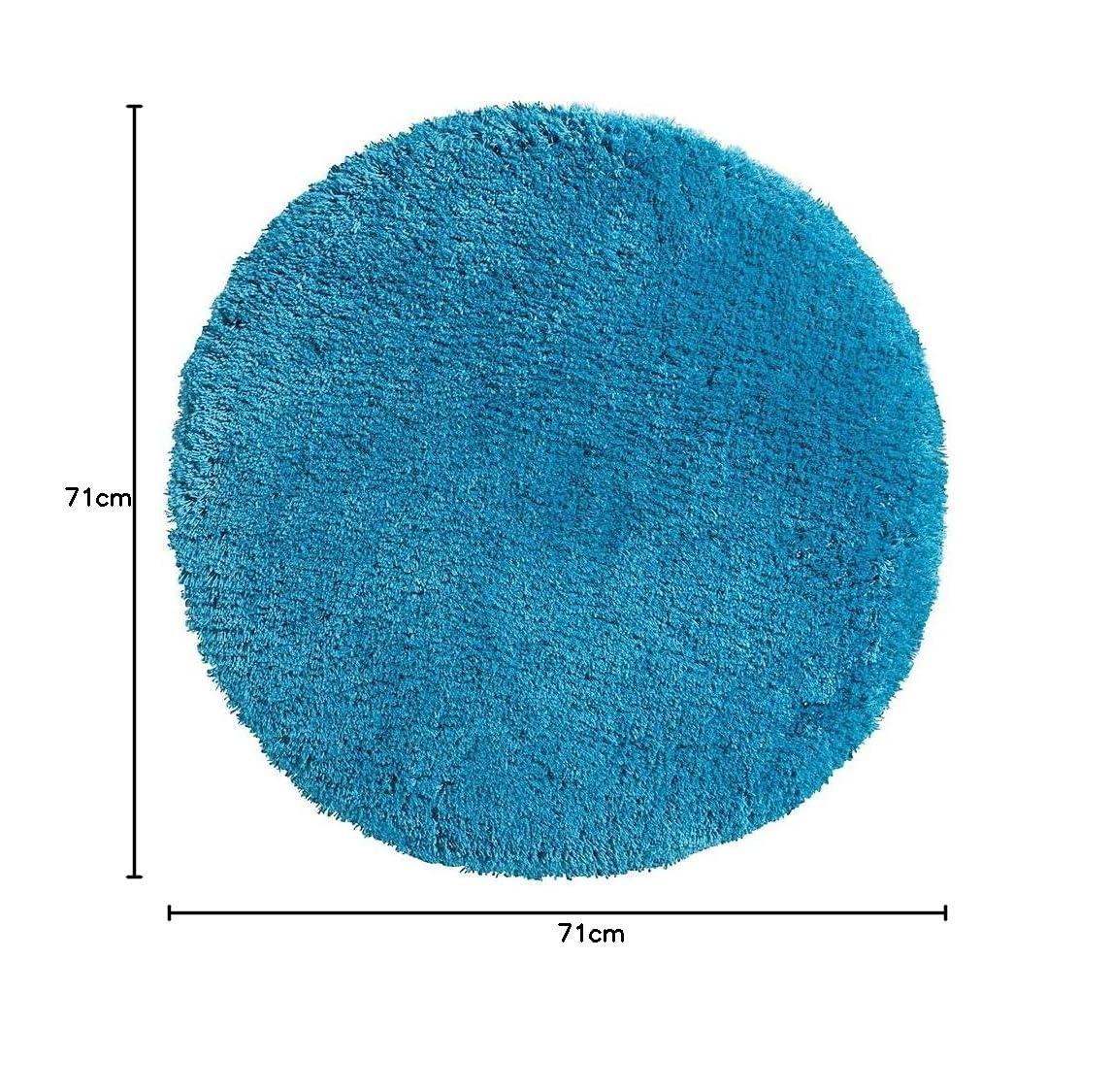PANA Panasonic® baño (Microfibra I Alfombrilla de baño I Microfibra Ducha Alfombrilla I baño Alfombra para Cuarto de baño I Lavado Bar I I de Secado rápido Suelo Radiante I Color Azul, 71 cm rund