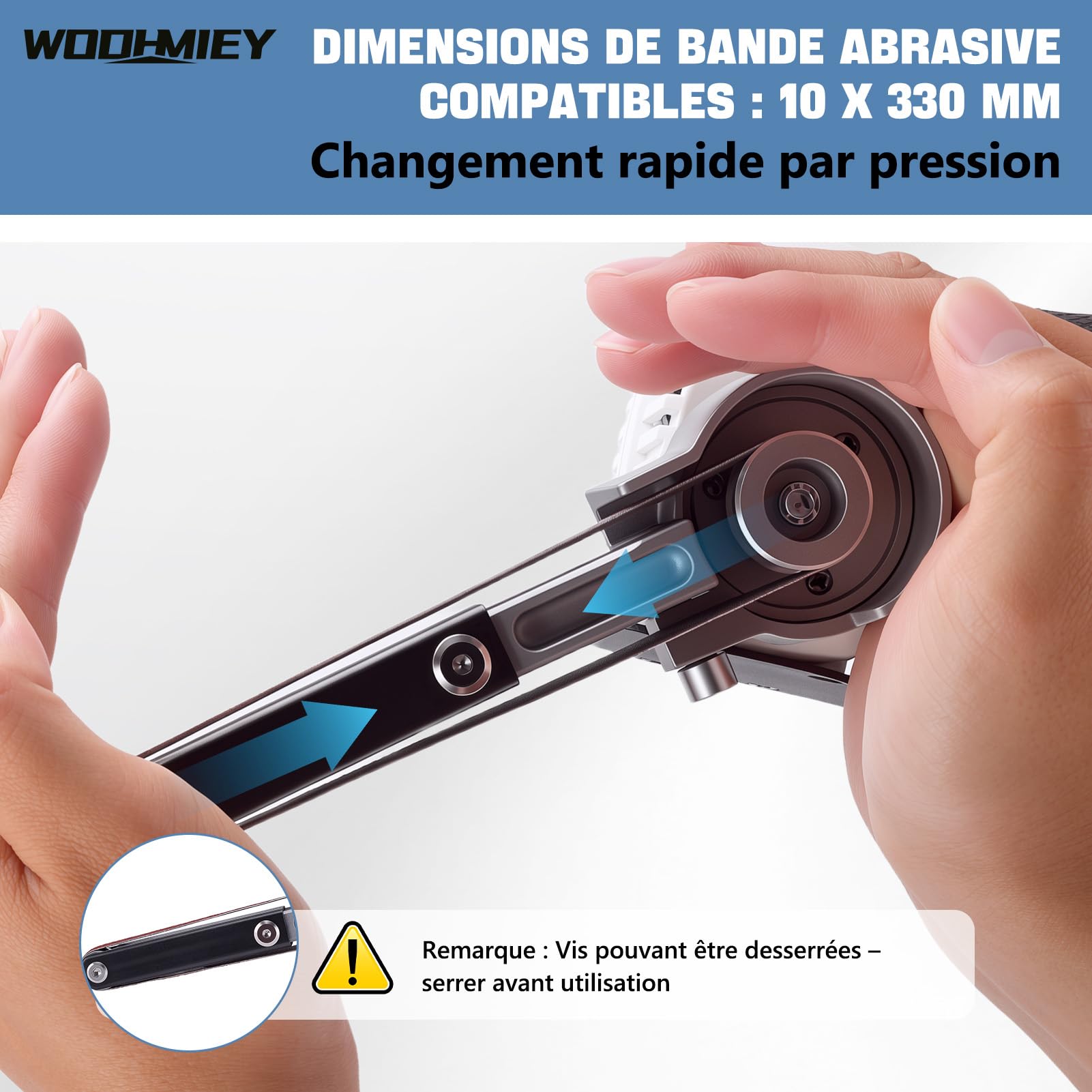 Ponceuse a bande electrique lime electrique mini ponceuse a bande portative changement rapide faible bruit poignee caoutchouc for bois metal cuir verre