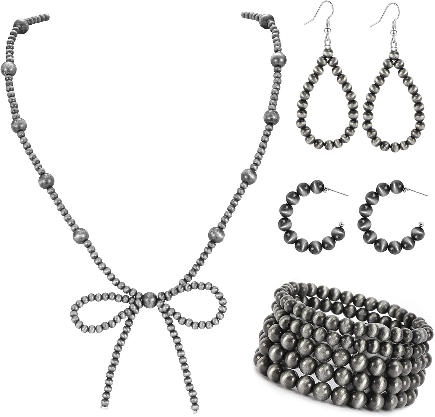 Navajo Pearl Bow Necklace Western Jewelry for Women Cowgirl Turquoise Necklaces Jewelry