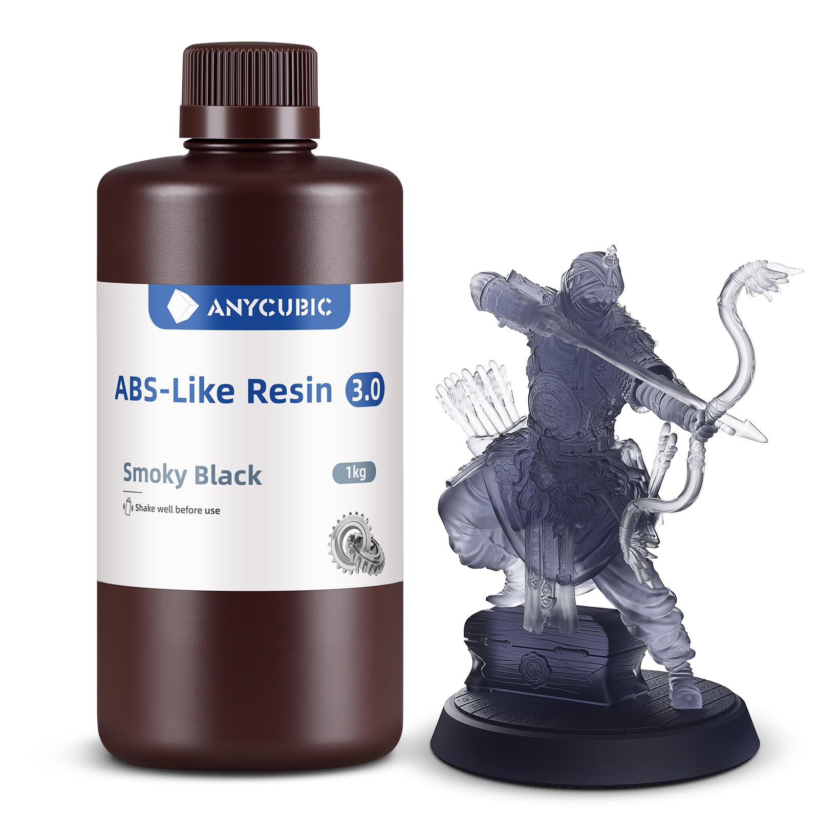 ANYCUBIC ABS-Like Resin 3.0, Upgraded 14K 3D Printer Resin with Enhanced Strength and Toughness, High Precision, Low Odor, Wide Compatibility for All