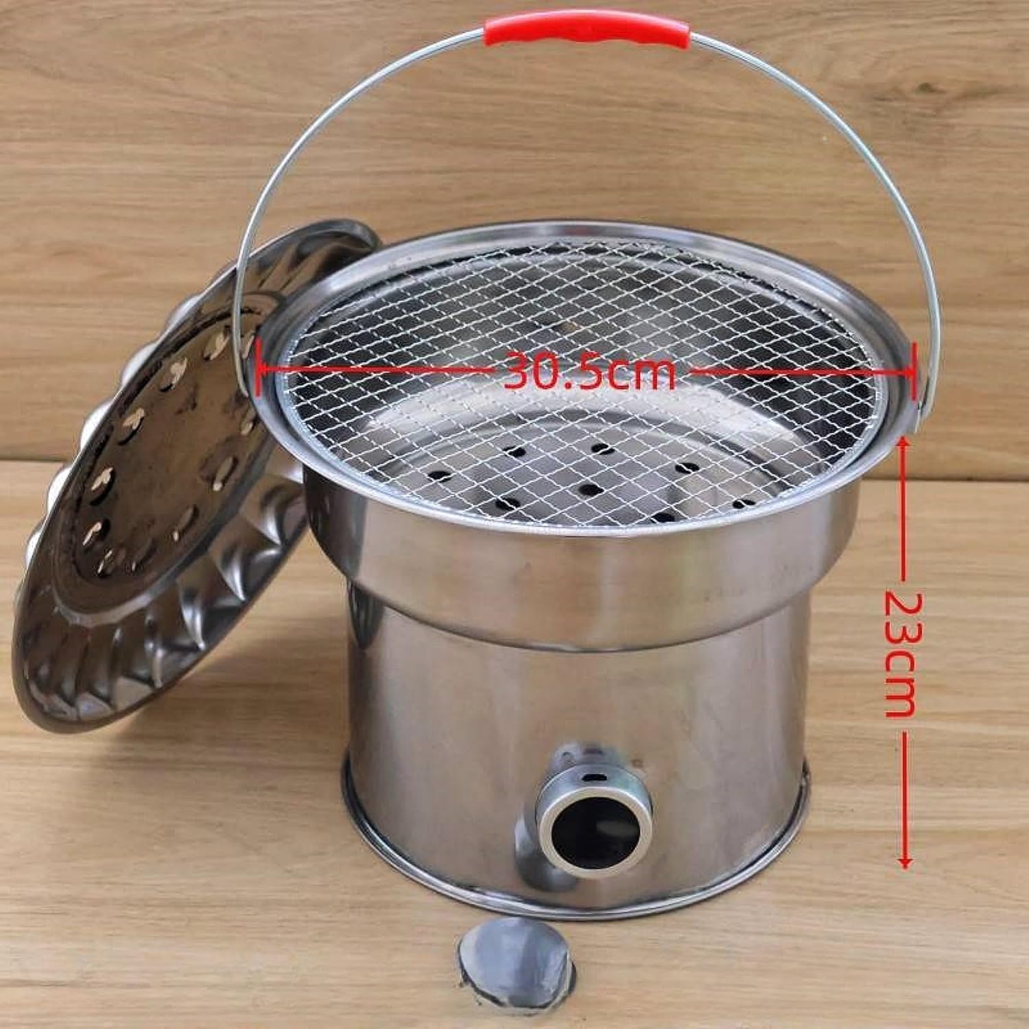 練炭コンロ 卓上バーベキューコンロ 網付き 火消し壺 軽量コンパクト設計 焦げ付き防止 ステンレス製 炭火バーベキューグリル 無煙バ