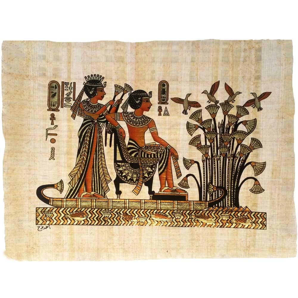 Papyrus original Toutânkhamon égyptien authentique 33x43