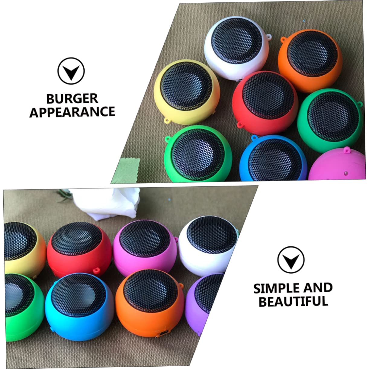 Gadpiparty USB Rechargeable Speaker Compact Design Easy to Use External Music Box with for Phones and Laptops Lightweight and Portable for Desktop and Travel