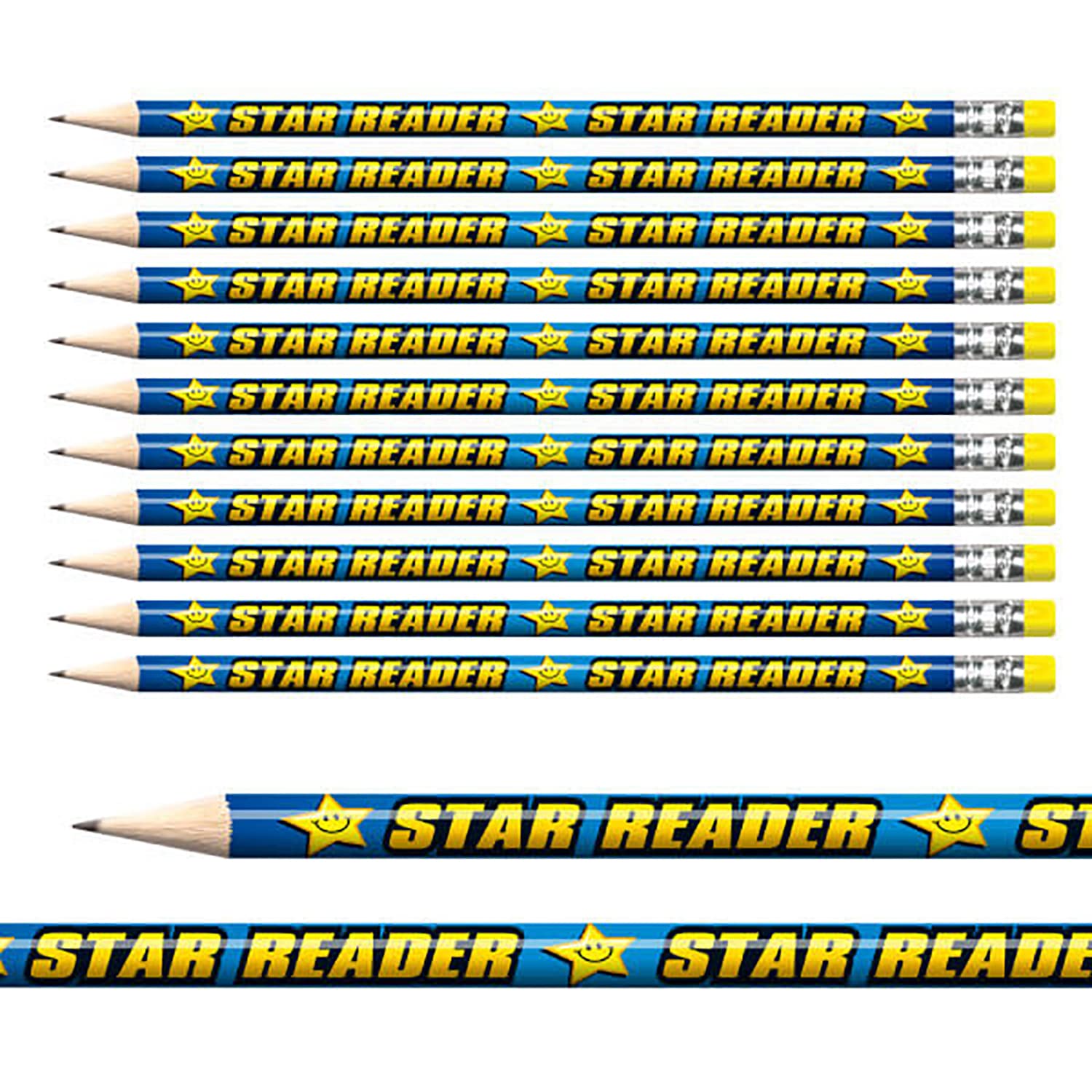 12 Star Reader Childrens Pupils School Teachers Reward Pencils Primary Teaching Services