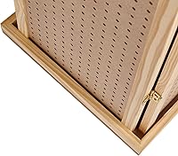Vista 3 de SSWBasics 5'H Rotating Pegboard Display Tower with Base and Top - Four-Sided Jewelry