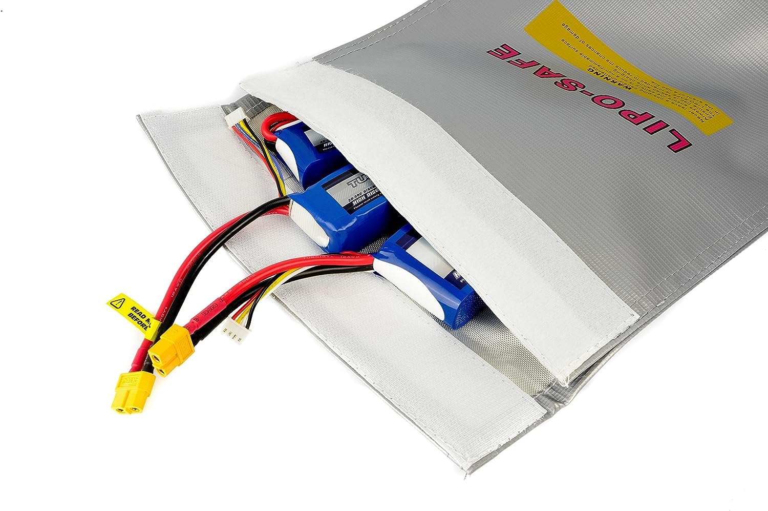 Sac De Protection Batterie Naapesi - Étanche Ignifuge Pour Lithium | 2 Pièces 22,5x18,5 Cm