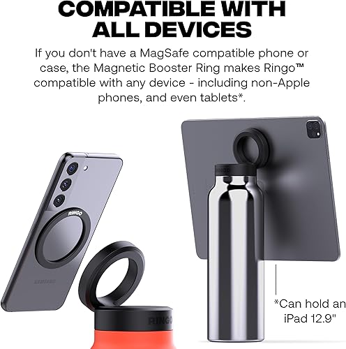 Miniatura 4 de Botella de agua aislada para iPhone con soporte magnético para teléfono, botella de agua de acero inoxidable con soporte para trípode para teléfono,