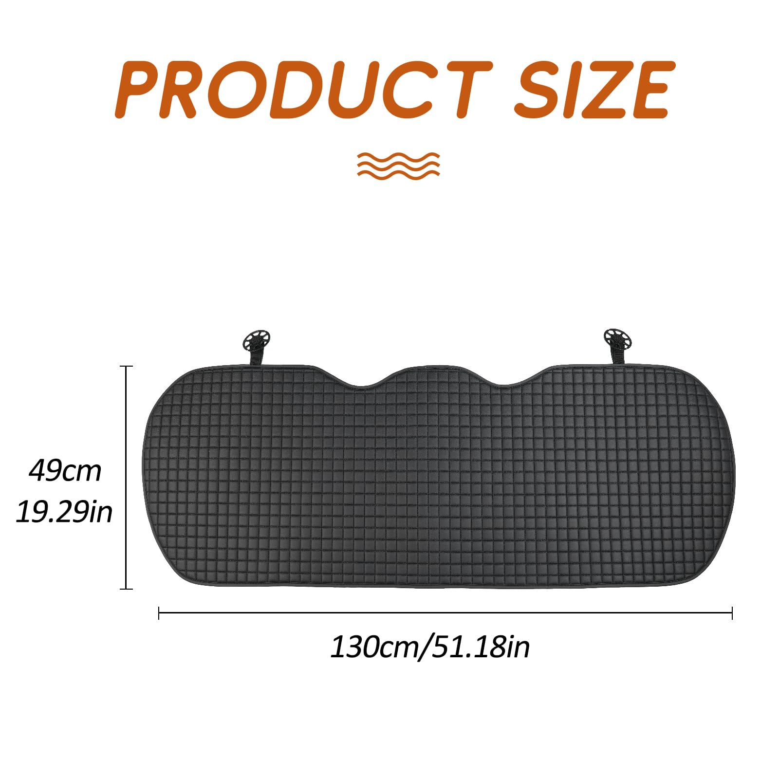 ZATOOTO Coprisedili Posteriori Auto, 1PCS PU Pelle Impermeabile Copri Sedile Auto Tappetino Cuscino Protezione per Sedile Posteriore, Antiscivolo e Confortevole, Nero