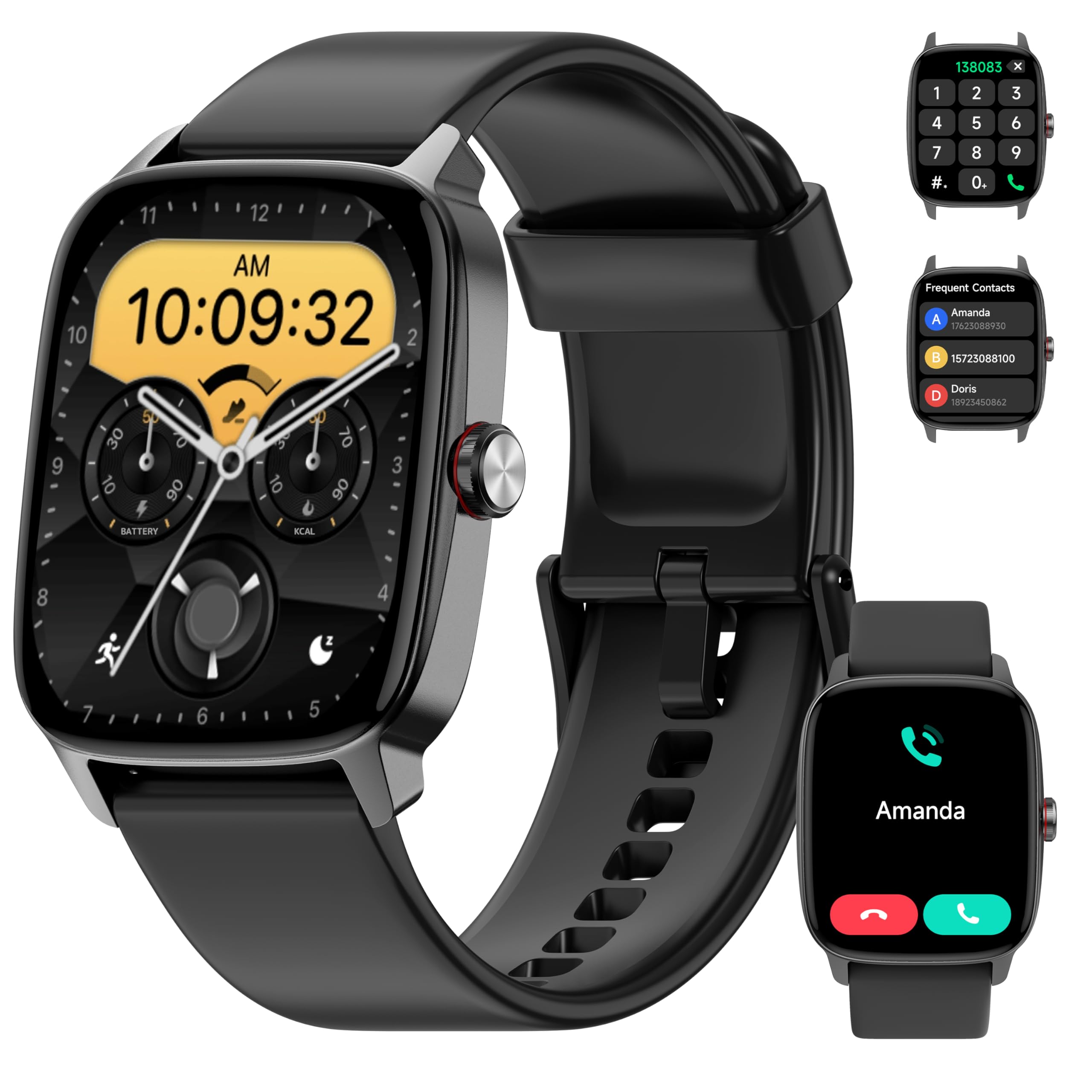 Amazon | スマートウォッチ Bluetooth5.3 活動量計 iPhone