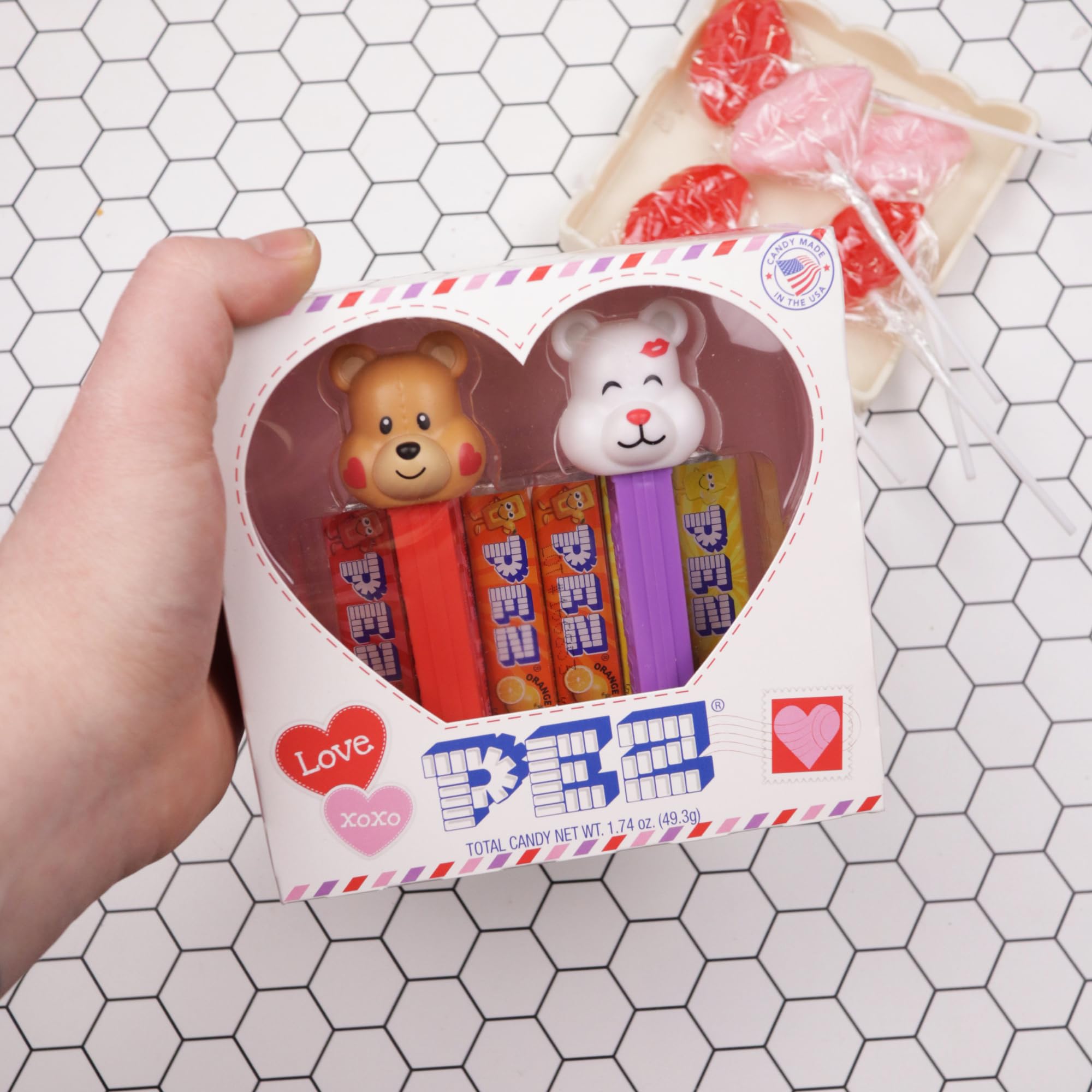 Amazon.com : PEZ Candy Valentine Bears Twin Pack 1.74oz : Grocery