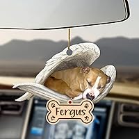 Vista 18 de Chihuahua Sleeping Angel - Adorno conmemorativo de acrílico 2D personalizado para perro, regalo para la pérdida de mascotas, regalo de simpatía