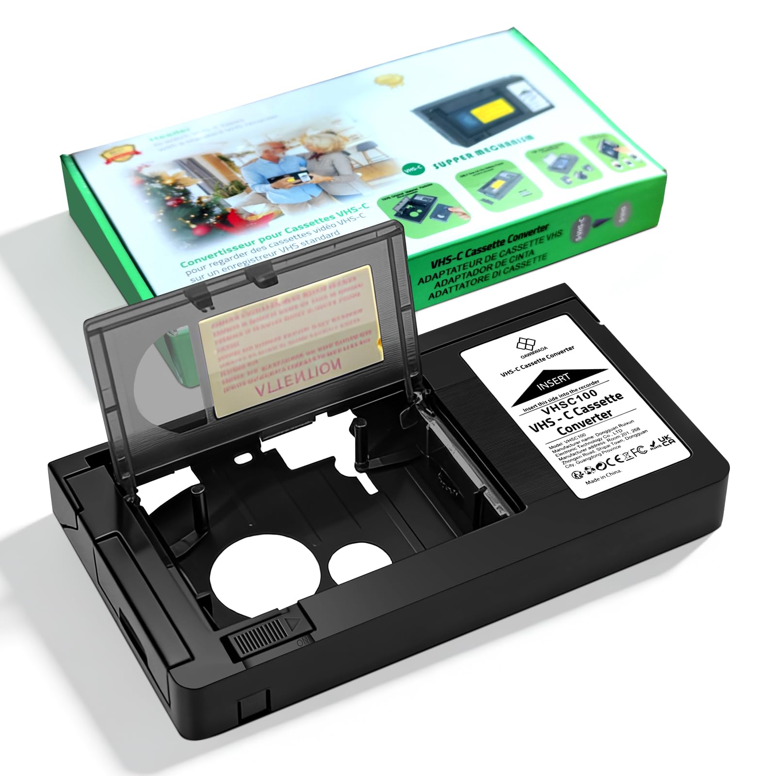 Allecto Plus - VHS-C Cassette Adapter Voor Het Converteren Van VHS Naar Vhsc Niet Compatibel Met 8mm Mini Dv En Hi8