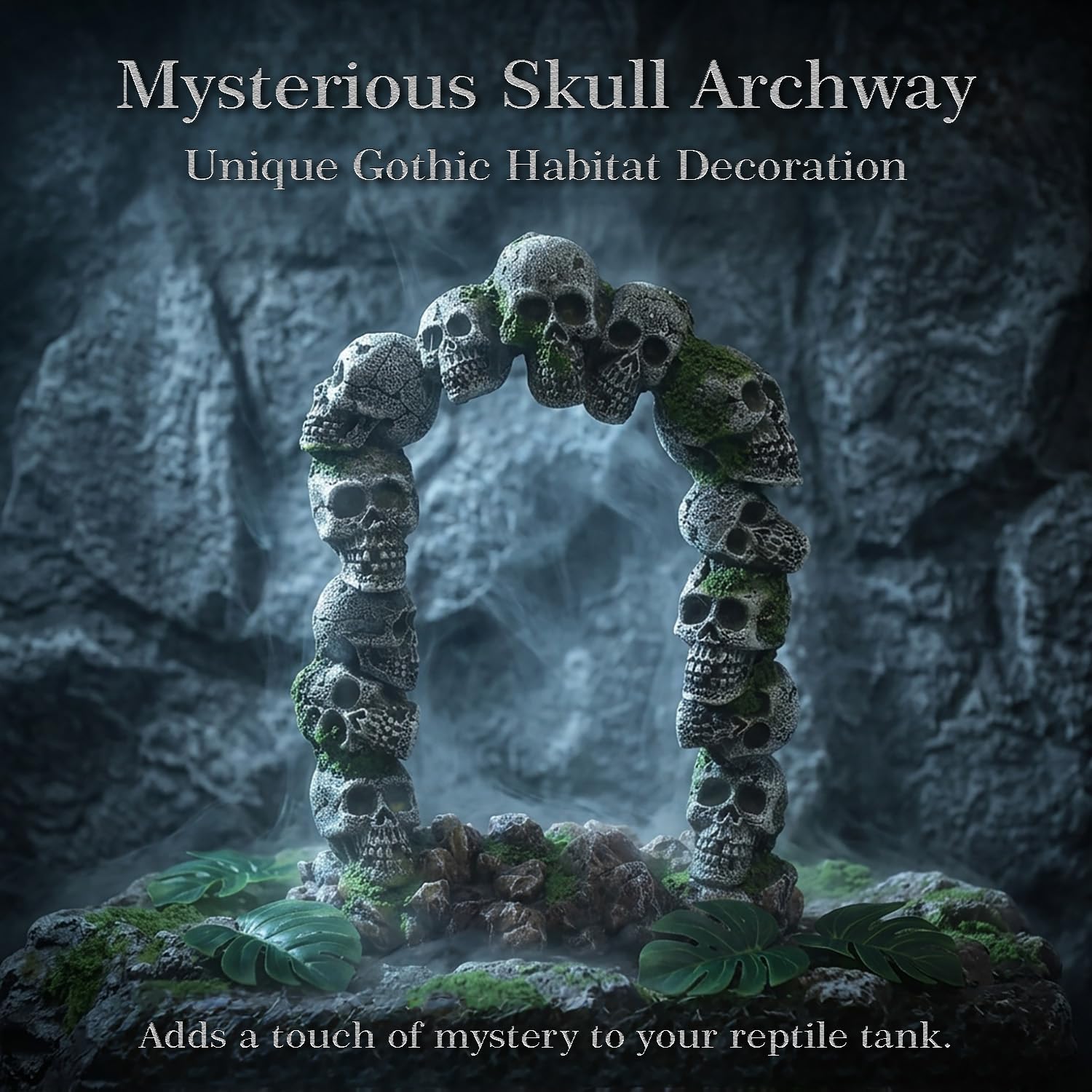relaqcc Aquarium Decor Skull Cave Rocks, Fish Tank Accessories for Betta image 3