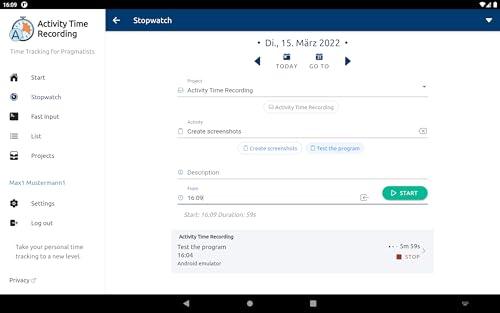 aTimeRecording - Time Tracking
