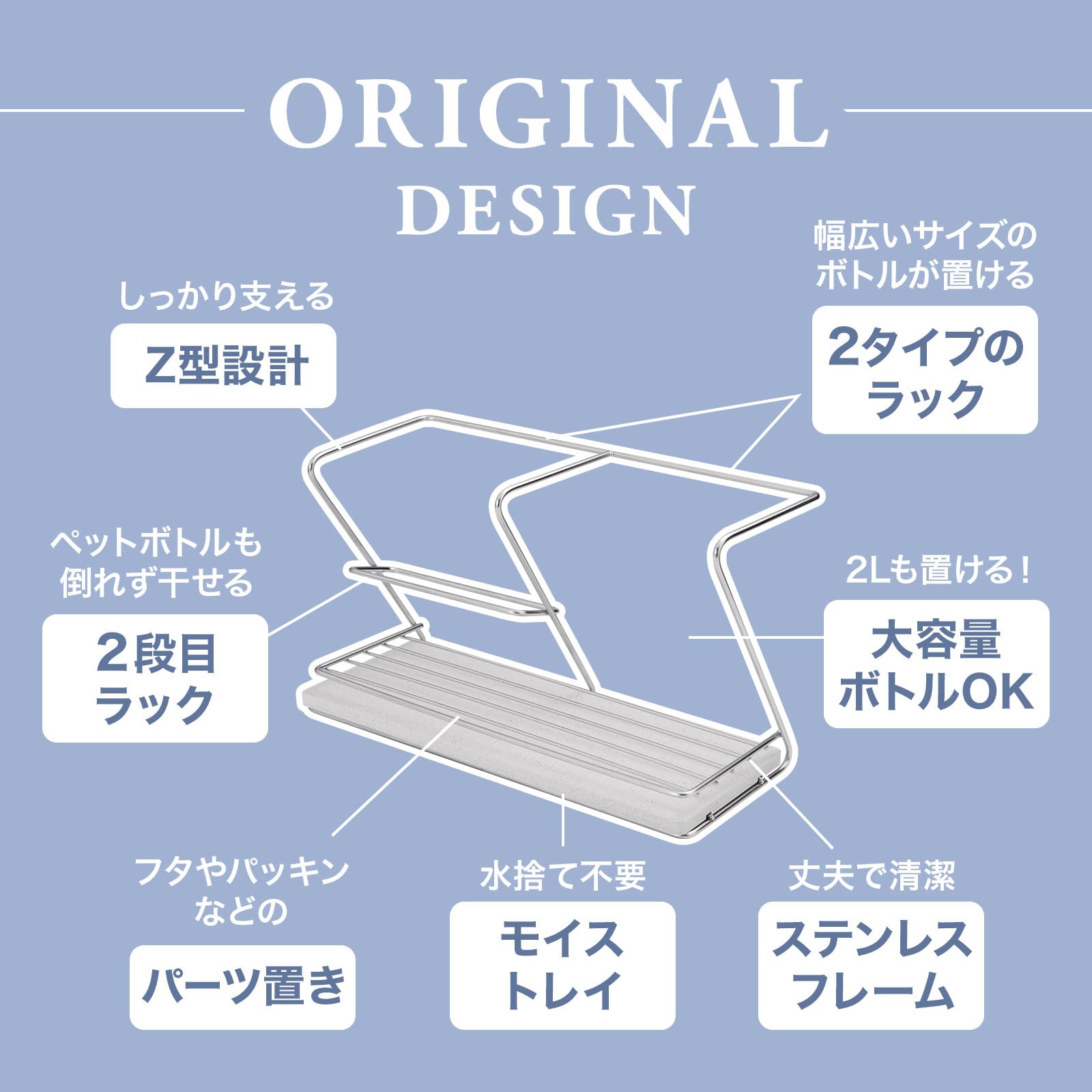 Amazon｜LOWYA ロウヤ ボトルスタンド 水切りラック シンクラック