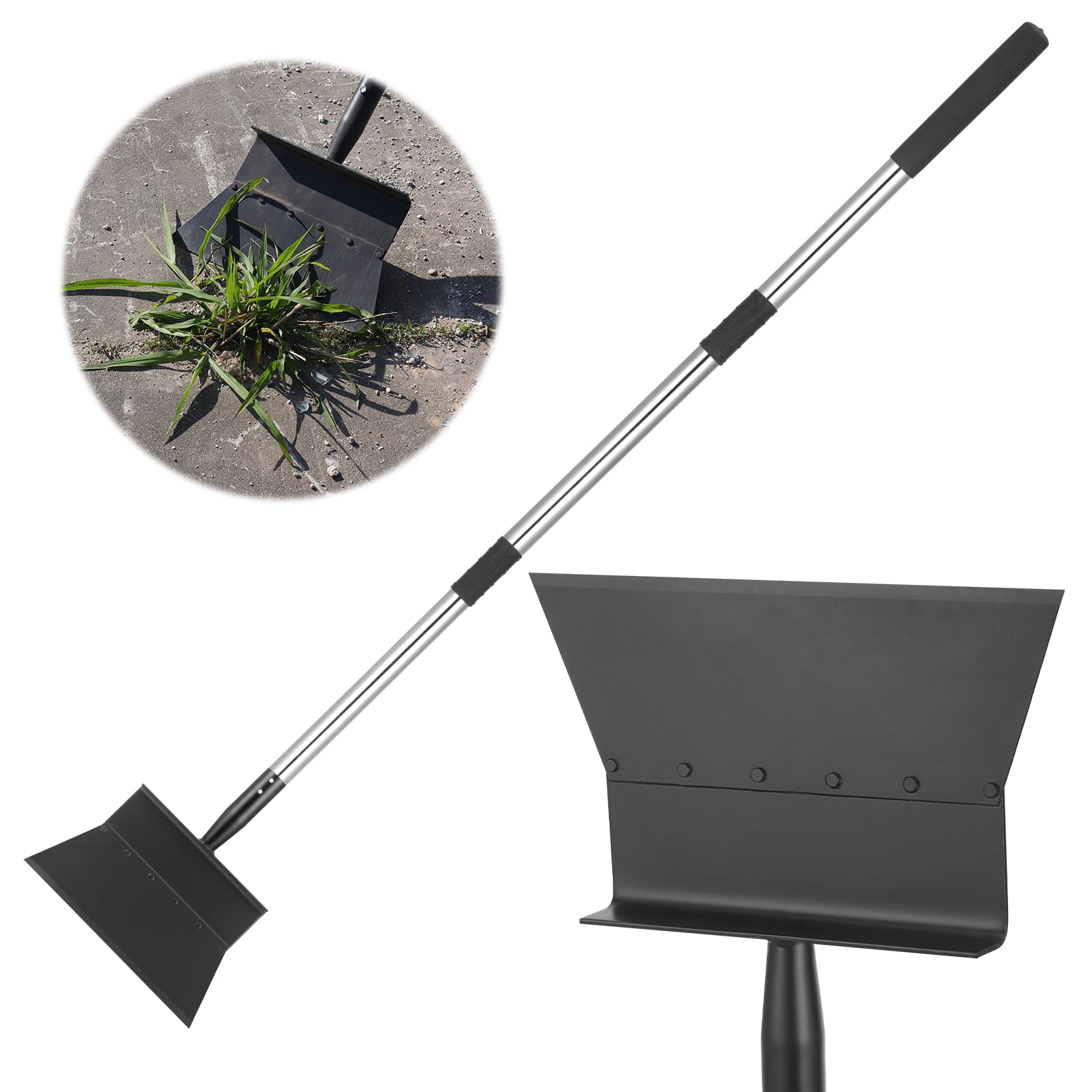 Pala Multiuso Da Giardino - Raschietto Con Manico Regolabile Per Diserbo E Ghiaccio - Foto 12