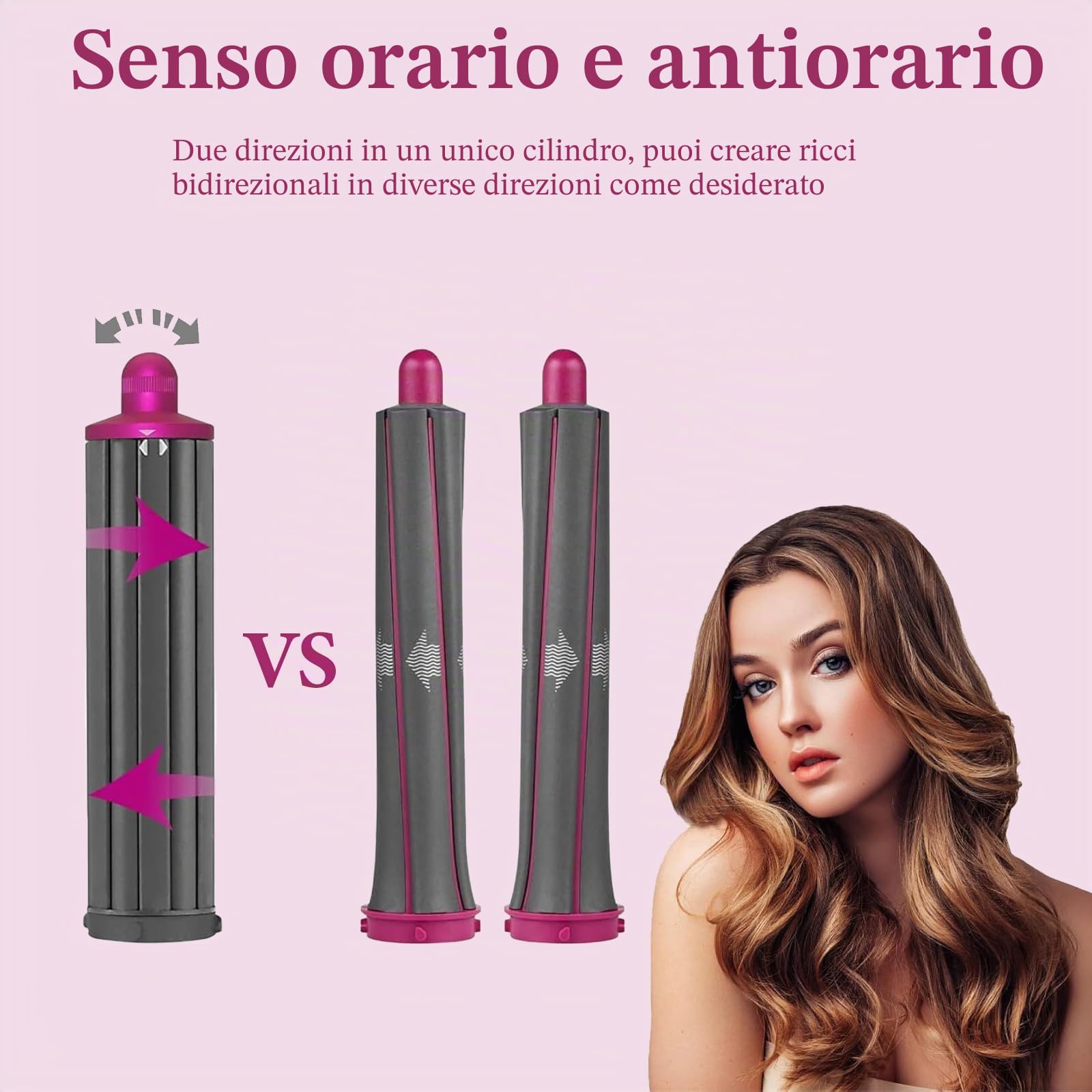 Barili lunghi da 40 mm, compatibili con Dyson Airwrap Styler HS05/HS01, accessori per più stili di capelli
