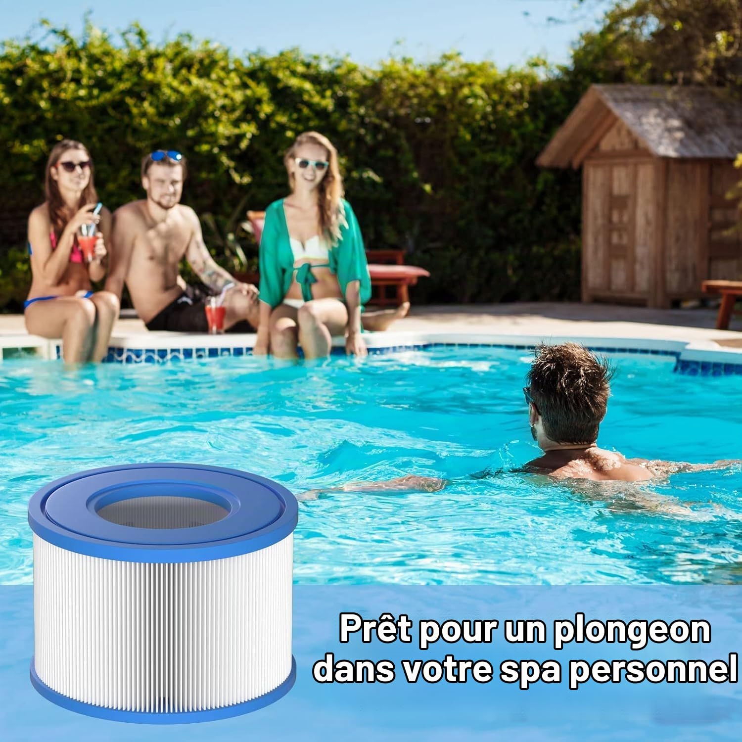 Filtre de Type S1 29001E Compatible avec Tous Les Spas Intex PureSpa 28429E, 28403E, 28407E, 28443E, 28453E, 28421E, 28423E, 28413E et 28453E, Pompe de Piscine 11692, SB-h10 et JPC01 (Lot de 6)
