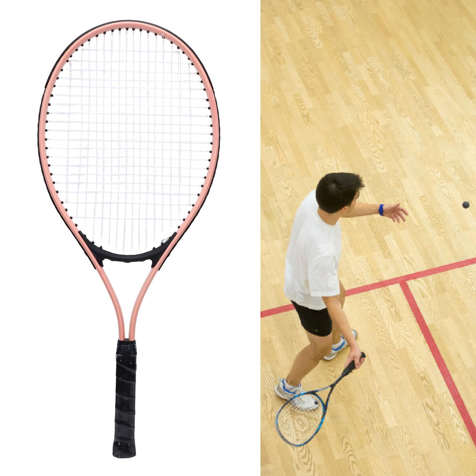 Racchetta da Squash Leggera in Carbonio con Area di Battuta