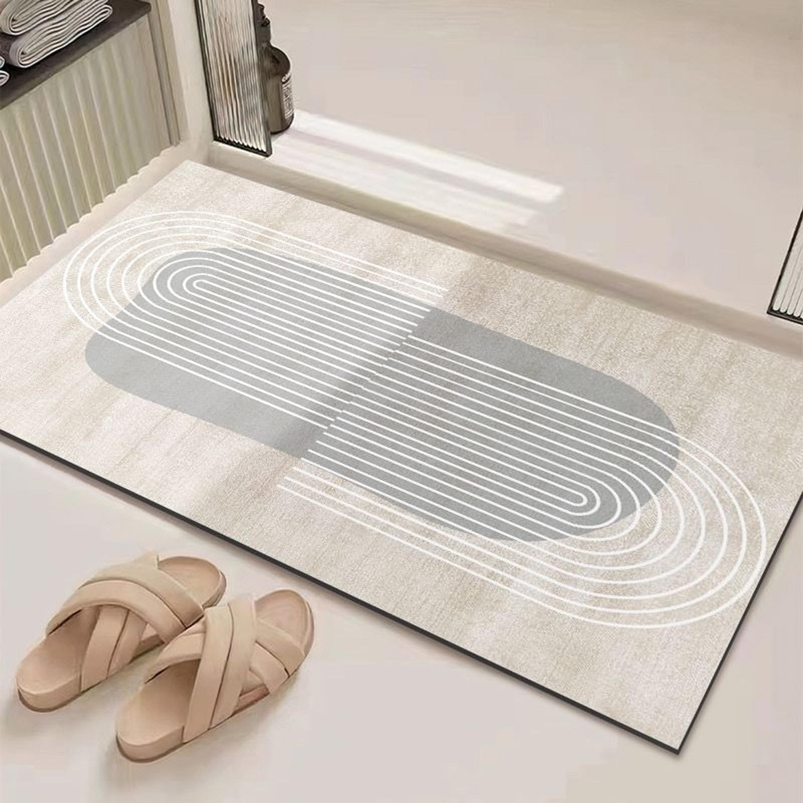 Tapis de bain lavable en machine de style moderne et séchage rapide