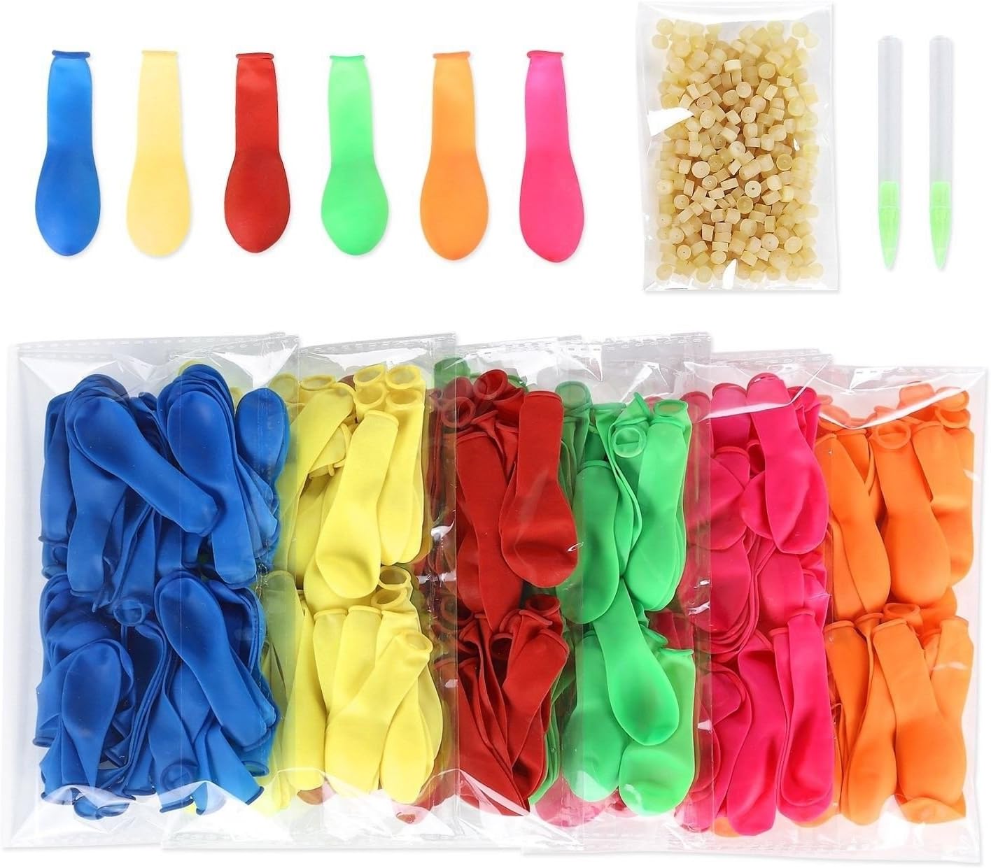 600 PCS Water Balloons Refill Kit for Used Straws 6