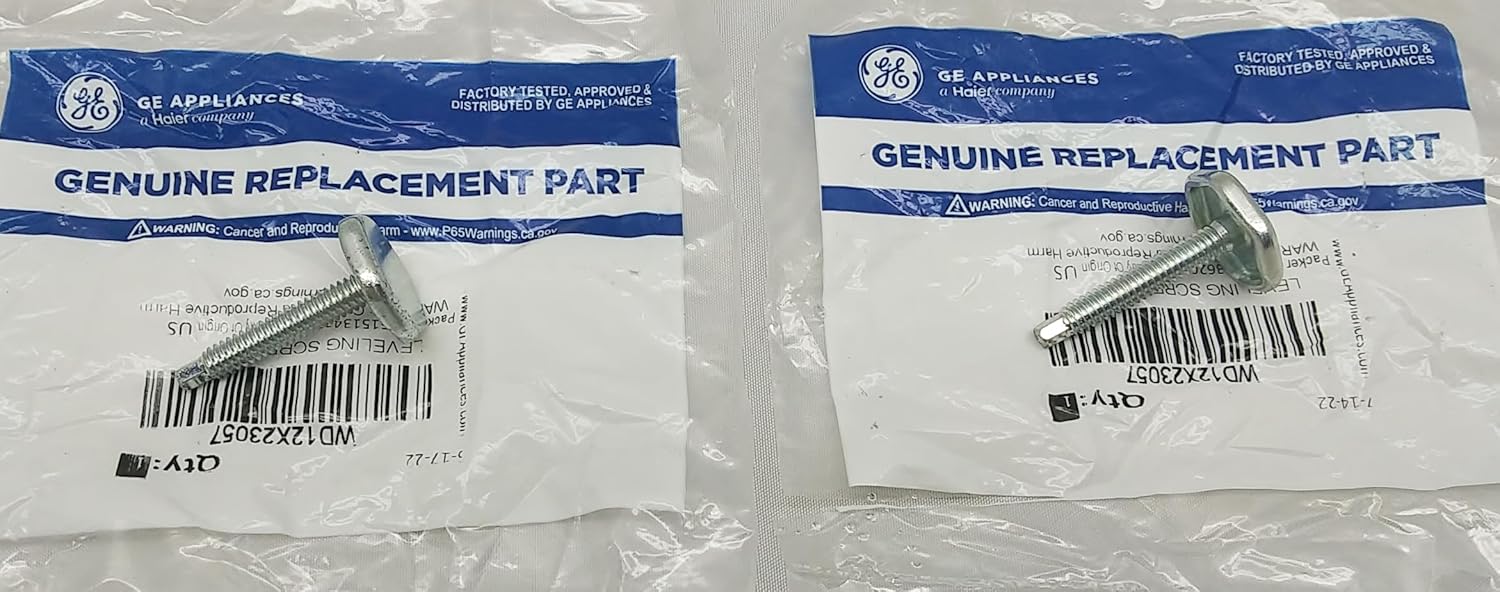 WD12X23057 Dishwasher Leveling Leg - New - Set of Two (2) - 1 5/8" - Genuine OEM - R8-B14 - EA240430