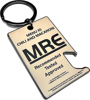 MRE Keychain Bottle Opener Novelty Gag Gift For Army Marine USMC Navy Air Force Cost Guard Military Veteran Camping