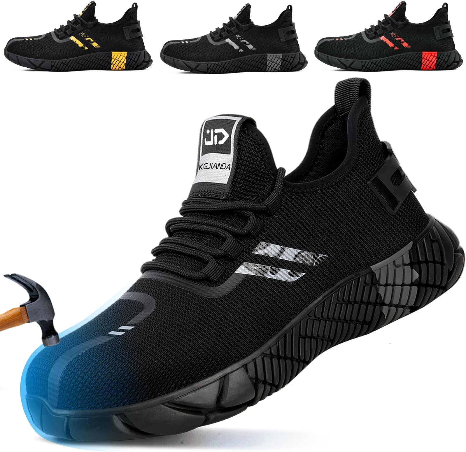 Steel Toe Shoes for Men Breathable and Lightweight Safety Shoes Indestructible Construction Shoes