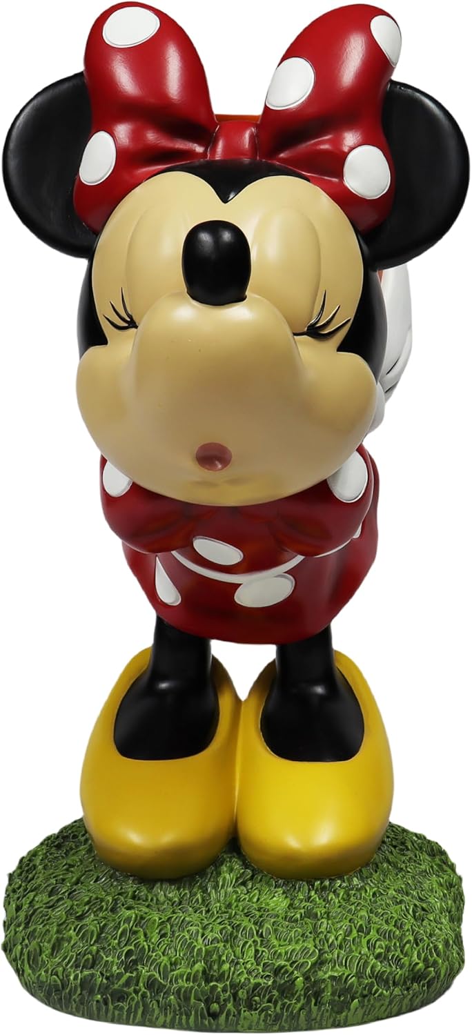 MOMENTS IN TIME Disney Minnie Mouse Garden Planter Statue 20 Inch Resin Flower Pot Holder Outdoor Yard Patio Lawn Decor Fits 5.75 Inch Plastic Pots