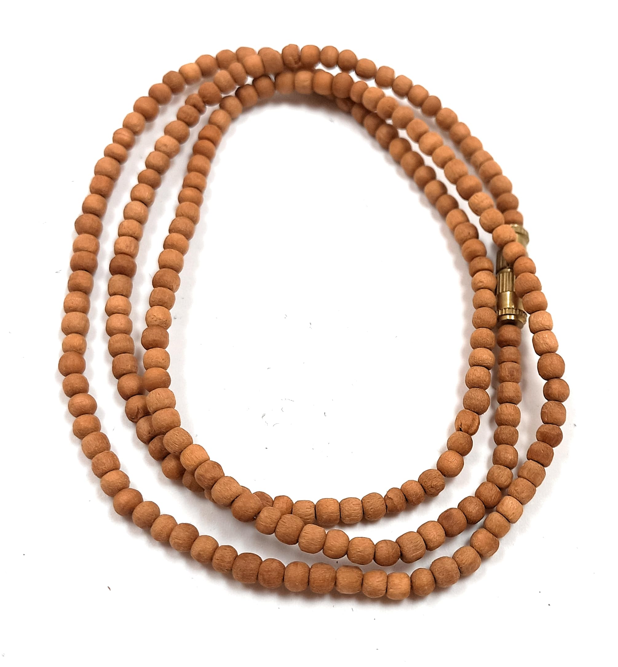 rocksmins Sandalwood Chandan Kanthi Mala for Neck Wearing for Men and Women (Small Bead Size 3-4 mm; Length 30 cm) | Chandan kanthi Mala for Wearing During Pooja Men Women Boys Girls Meditation-image-9